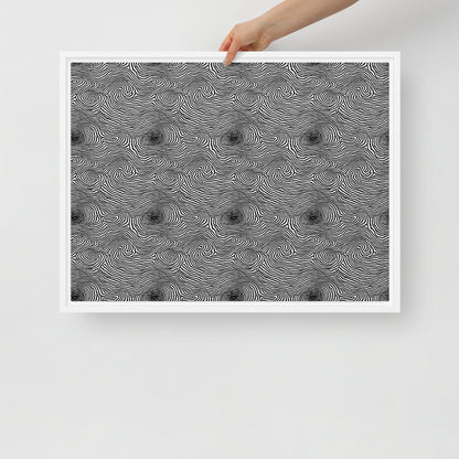 Framed Canvas (in) - Black And White Rhapsody