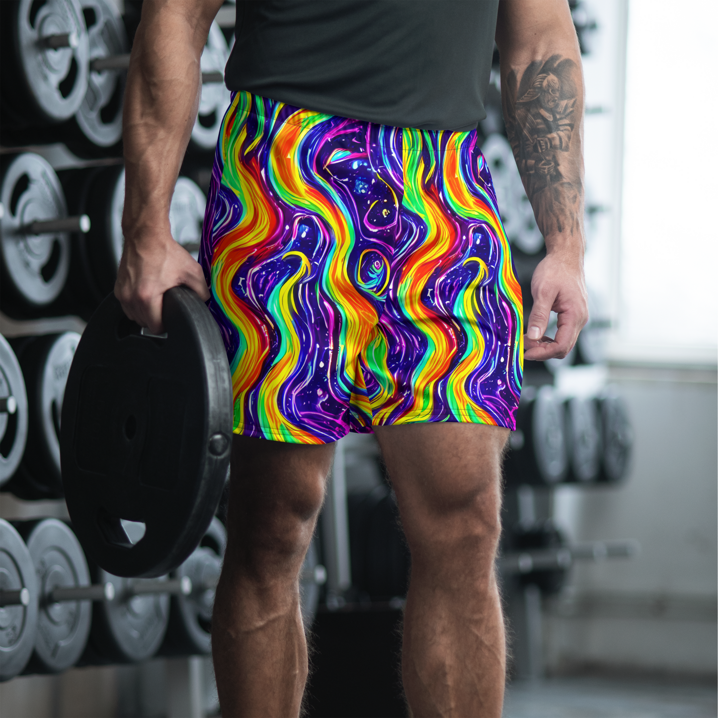 Men's Athletic Shorts - Galactic Flames