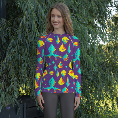 Women's Rash Guard - Cascading Prism