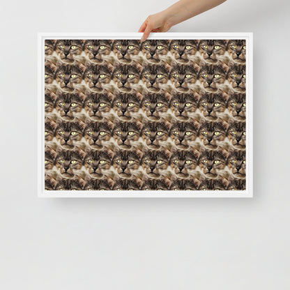 Framed Canvas (in) - Feline Reverie