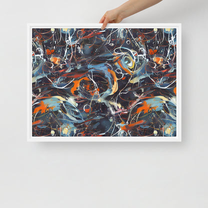 Framed Canvas (in) - Neo-Splash Labyrinth