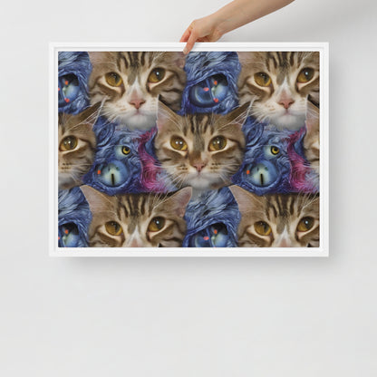Framed Canvas (in) - Feline Fantasy