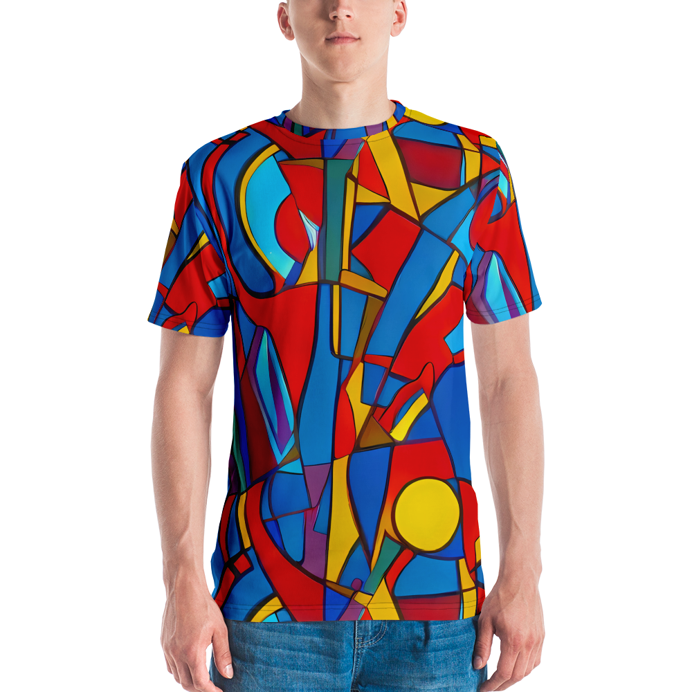 Men's Crew Neck T-Shirt - Mondrian Maze