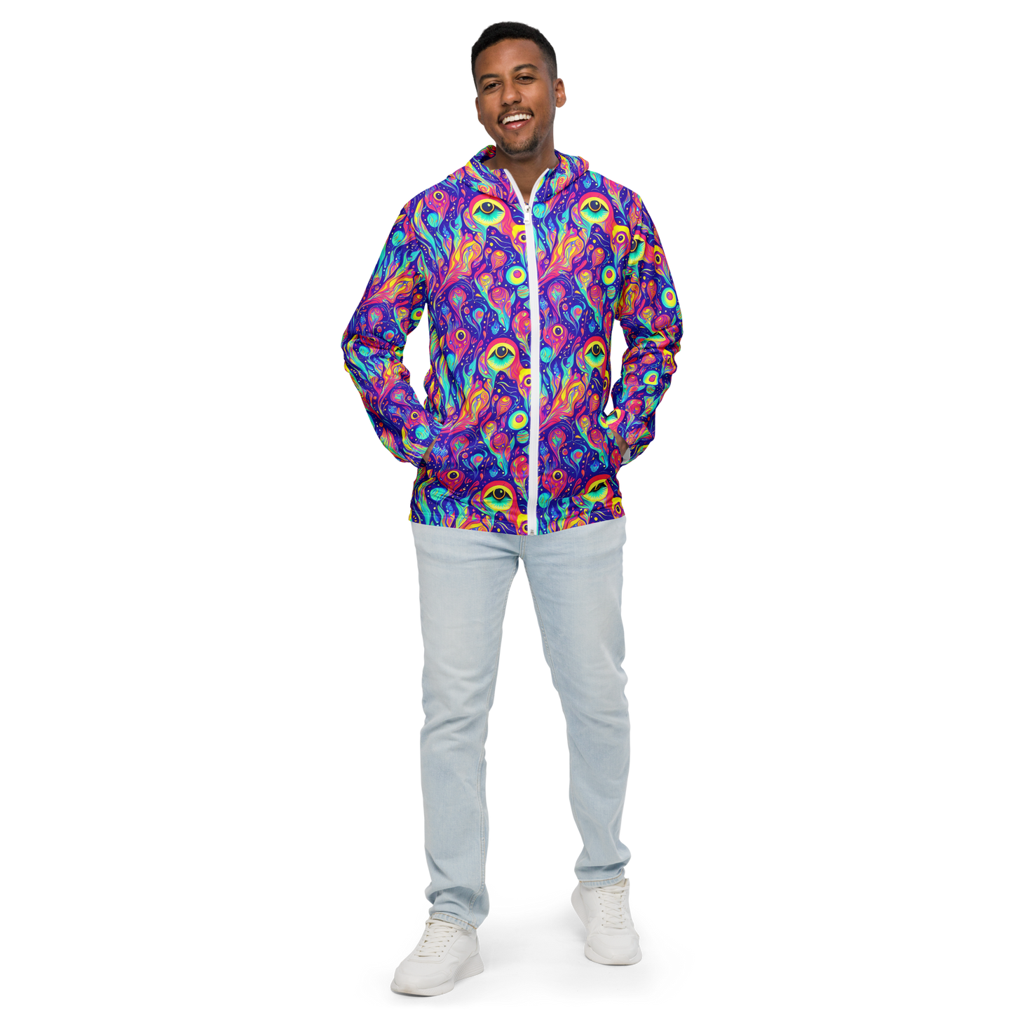 Men's Windbreaker - Mystic Petal Dance