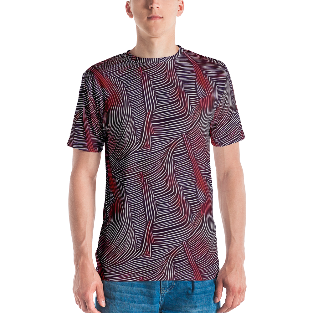 Men's Crew Neck T-Shirt - Nebula Waves