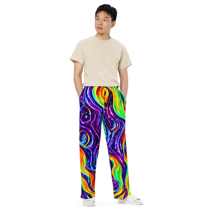 Wide-Leg Pants - Galactic Flames