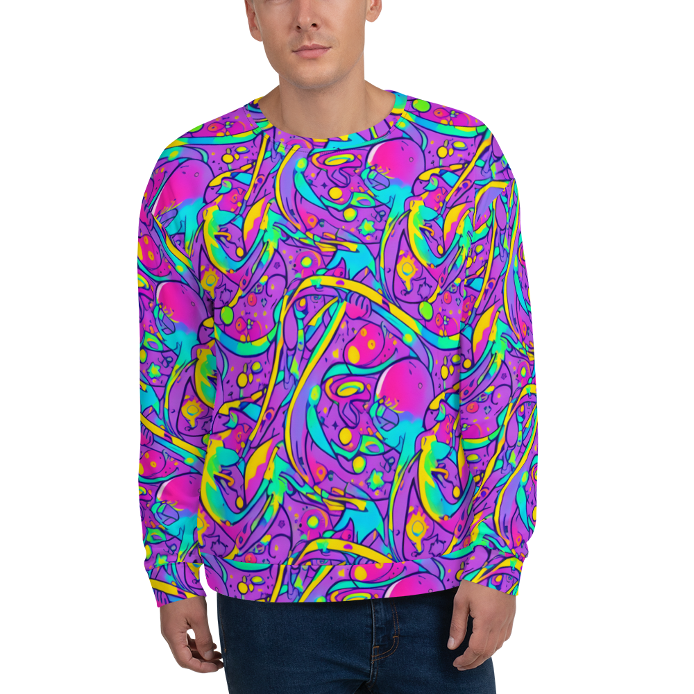 Sweatshirt - Neon Galaxy Whirl