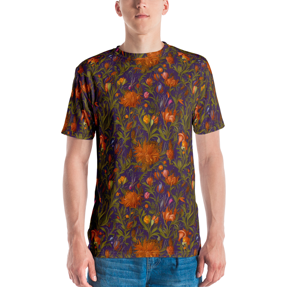 Men's Crew Neck T-Shirt - Botanical Nebula