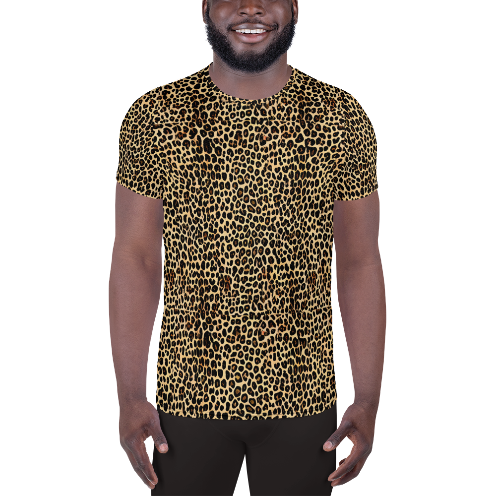 Men's Athletic T-Shirt - Cheetah Mosaic