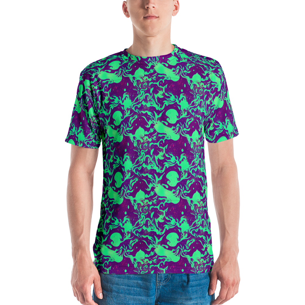 Men's Crew Neck T-Shirt - Alien Ripples