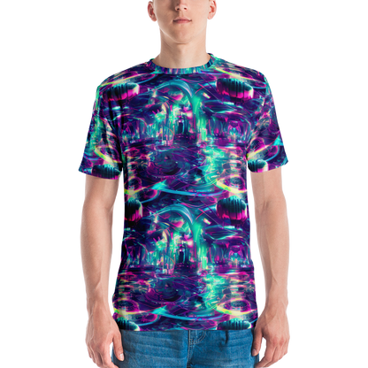 Men's Crew Neck T-Shirt - Synthwave Surge