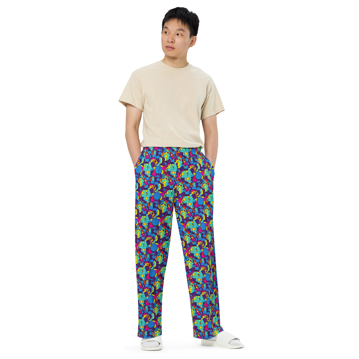 Wide-Leg Pants - Psychedelic Harmony