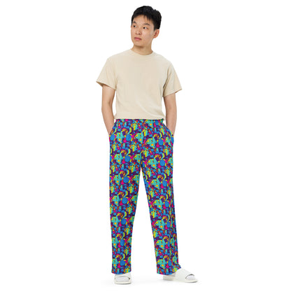 Wide-Leg Pants - Psychedelic Harmony