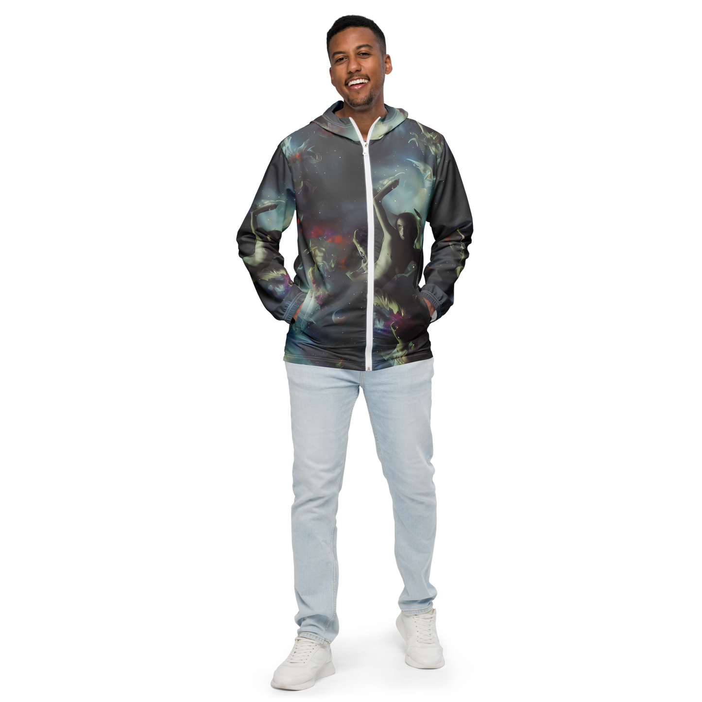 Men's Windbreaker - Cosmic Dancer