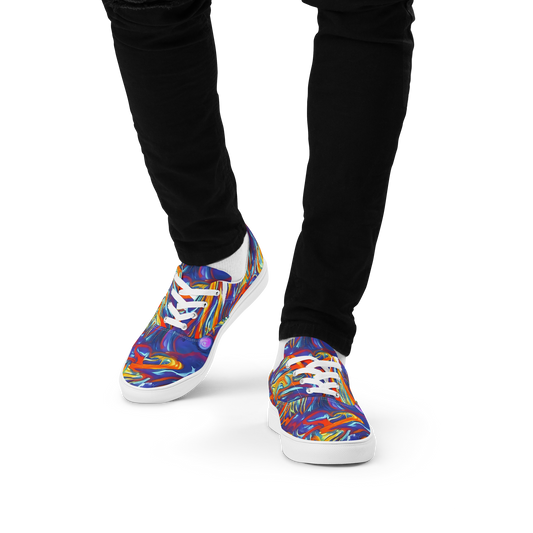 Men's Lace-Up Canvas Shoes - Galactic Ember