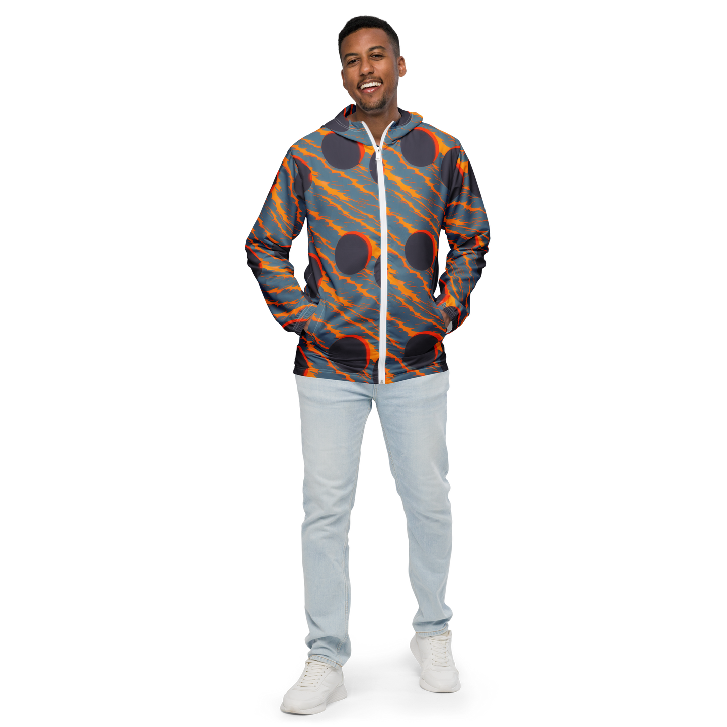 Men's Windbreaker - Flames of Gravity