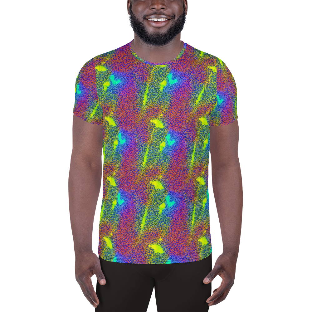 Men's Athletic T-Shirt - Prismatic Web