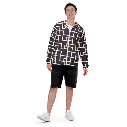 Men's Windbreaker - Gilded Gridlock