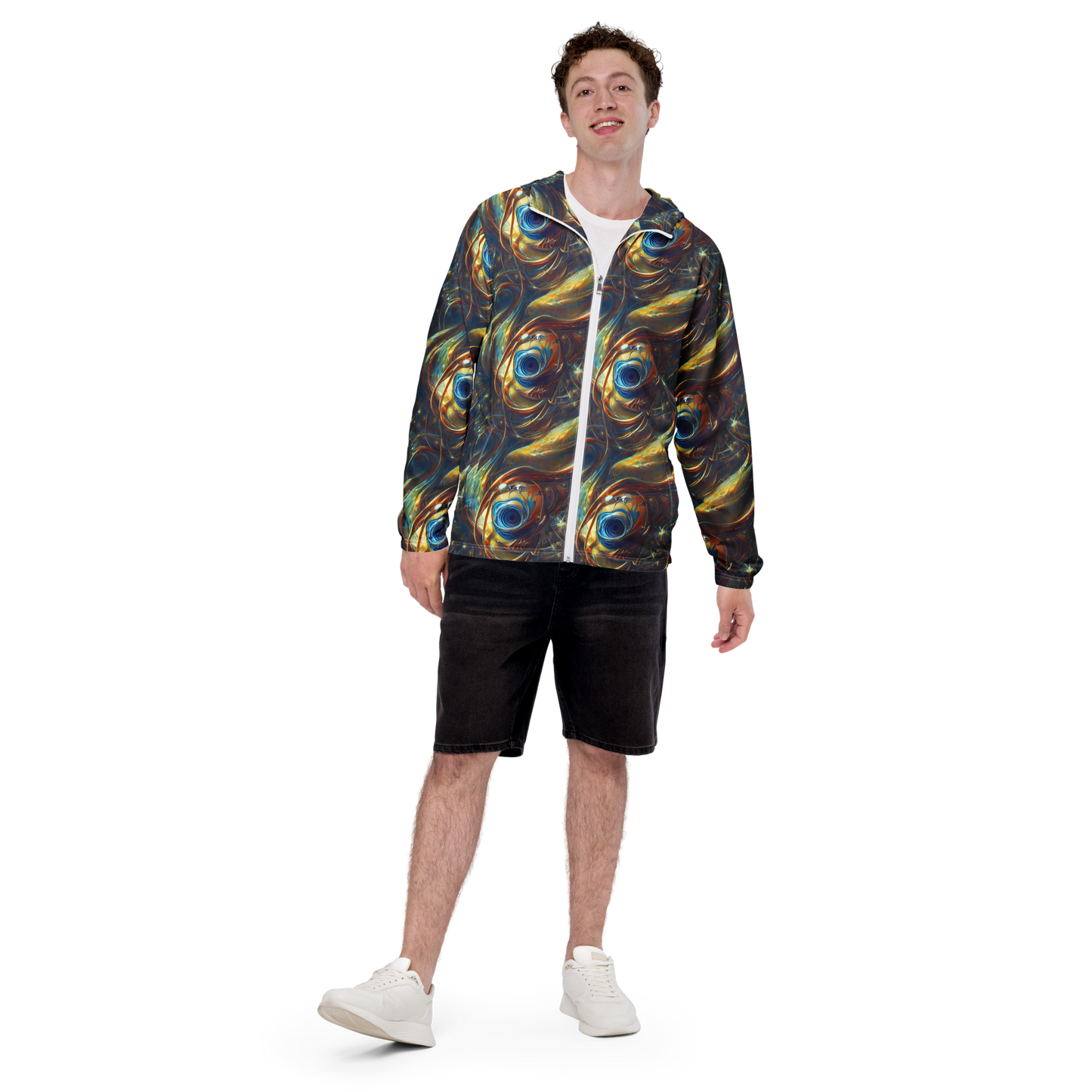 Men's Windbreaker - Celestial Vortex