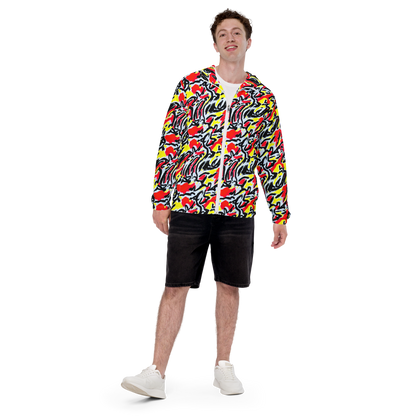 Men's Windbreaker - Cosmic Brushstrokes