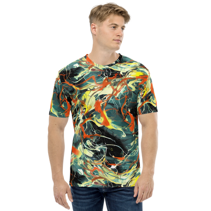 Men's Crew Neck T-Shirt - Fluid Firestorm