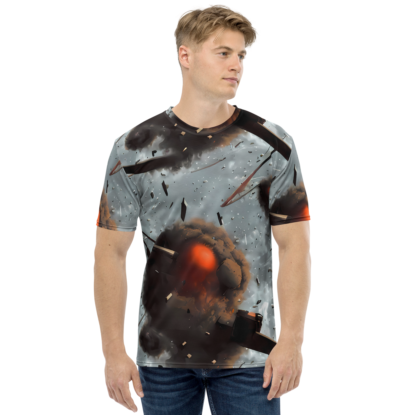 Men's Crew Neck T-Shirt - Celestial Collision