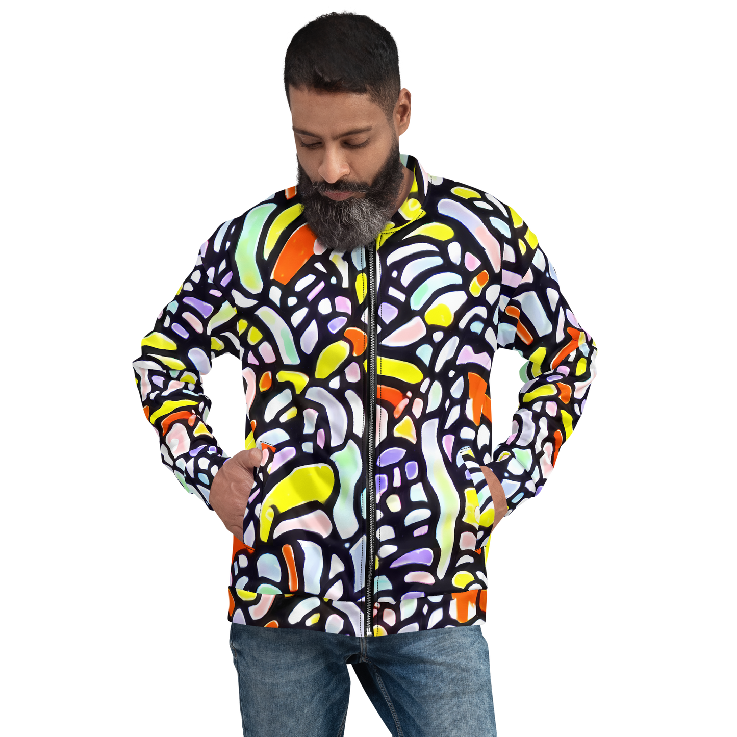 Bomber Jacket - Cubist Carousel