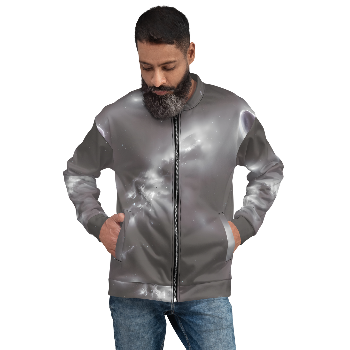 Bomber Jacket - Silver Nebula