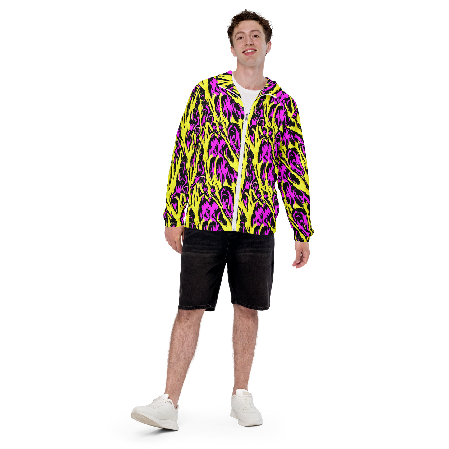 Men's Windbreaker - Neon Savanna