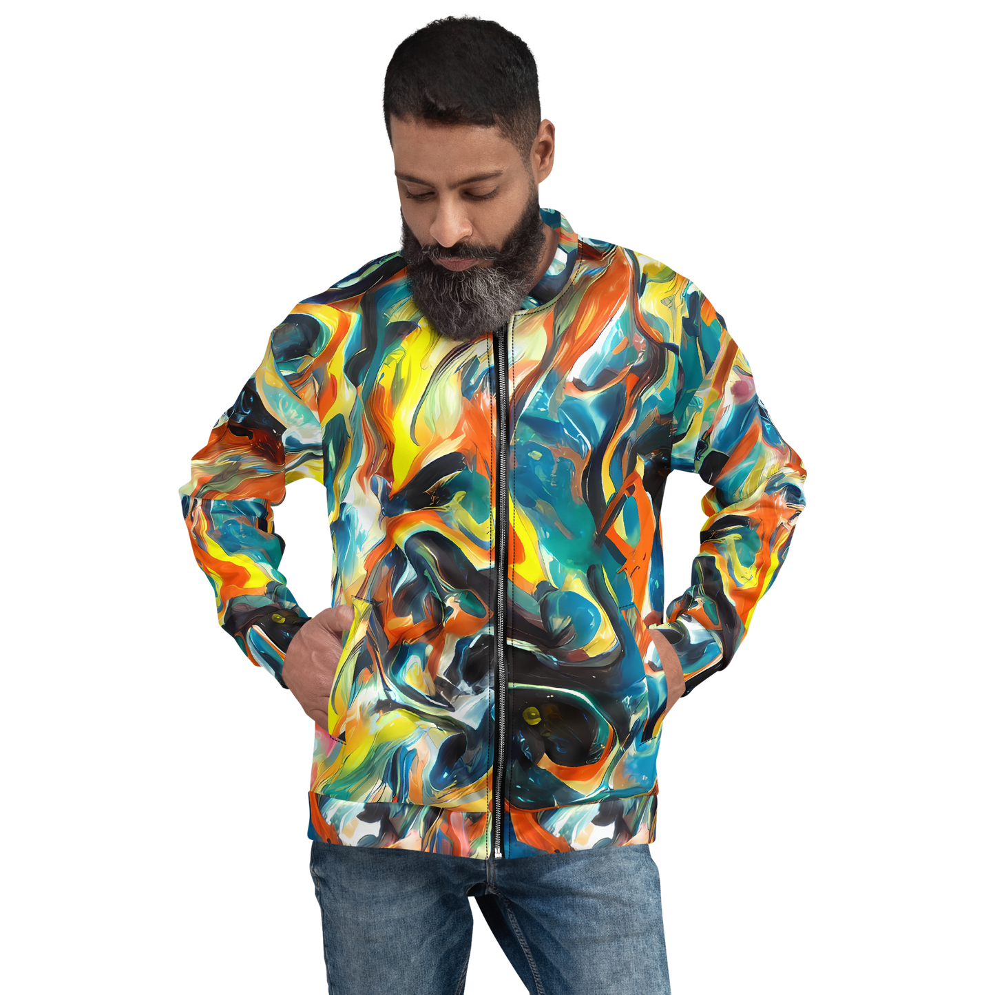 Bomber Jacket - Chromatic Vortex