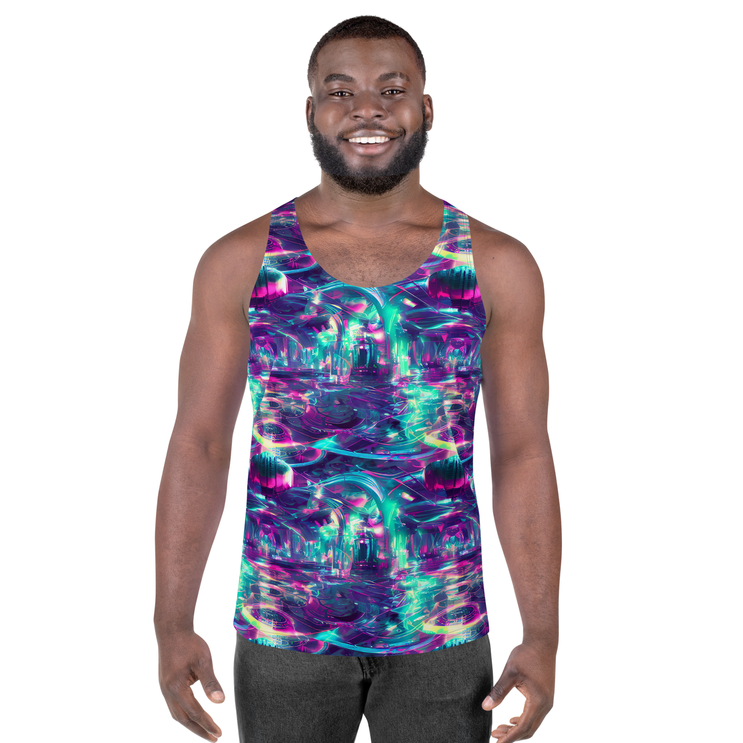 Men's Tank Top - Synthwave Surge