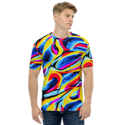 Men's Crew Neck T-Shirt - Electric Dreamscape