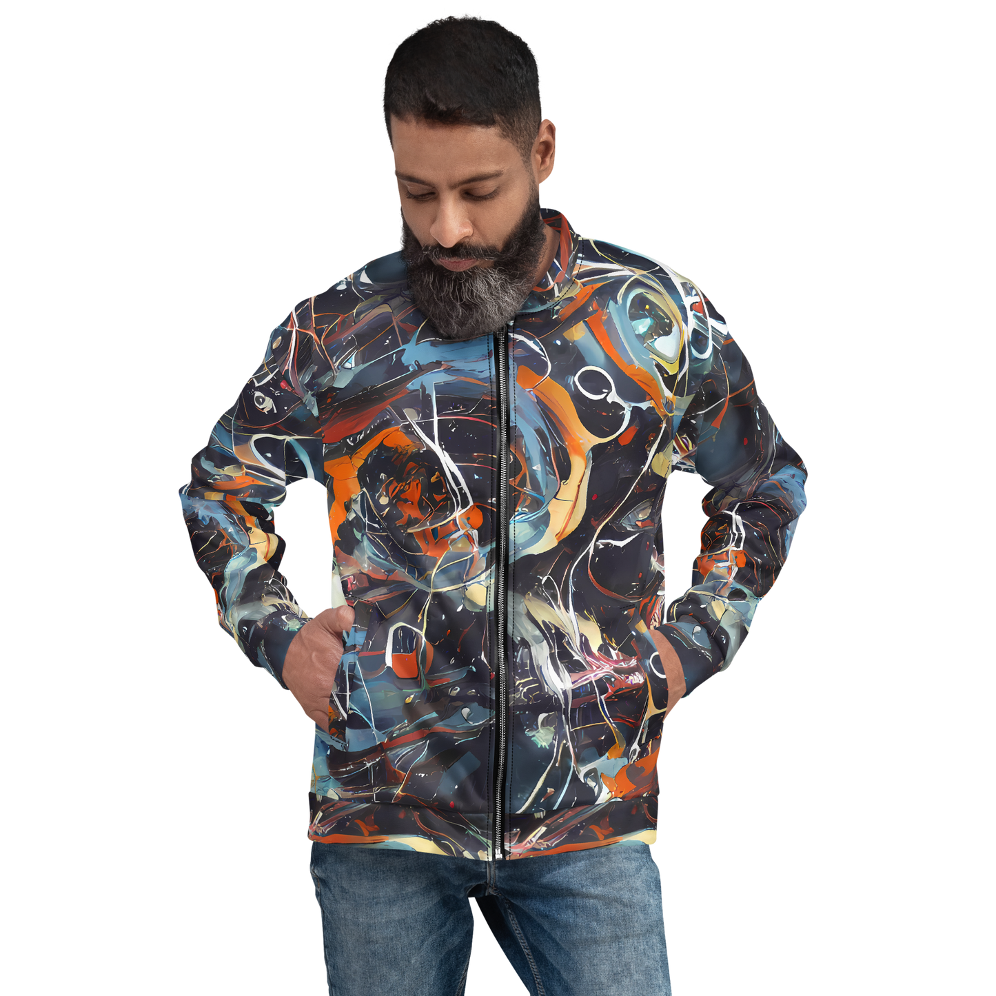 Bomber Jacket - Neo-Splash Labyrinth