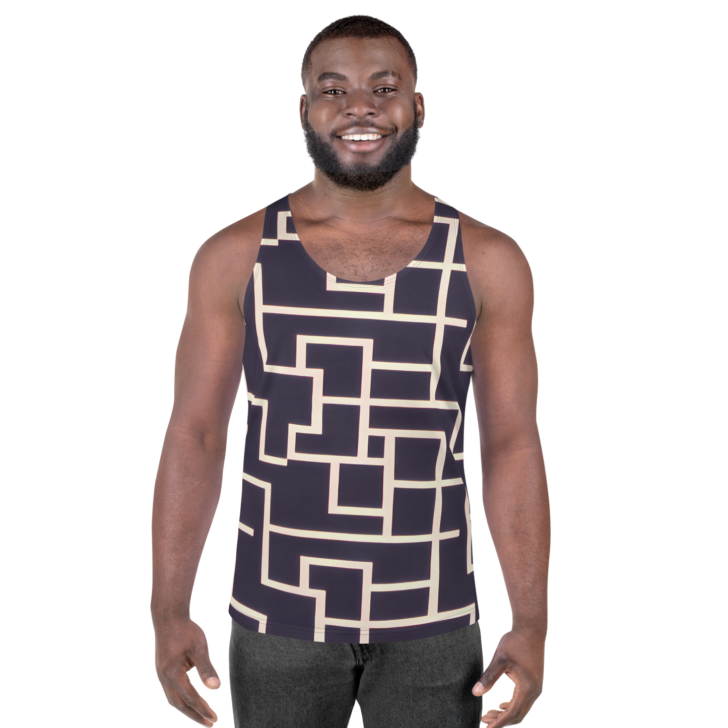 Men's Tank Top - Gilded Gridlock