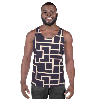 Men's Tank Top - Gilded Gridlock