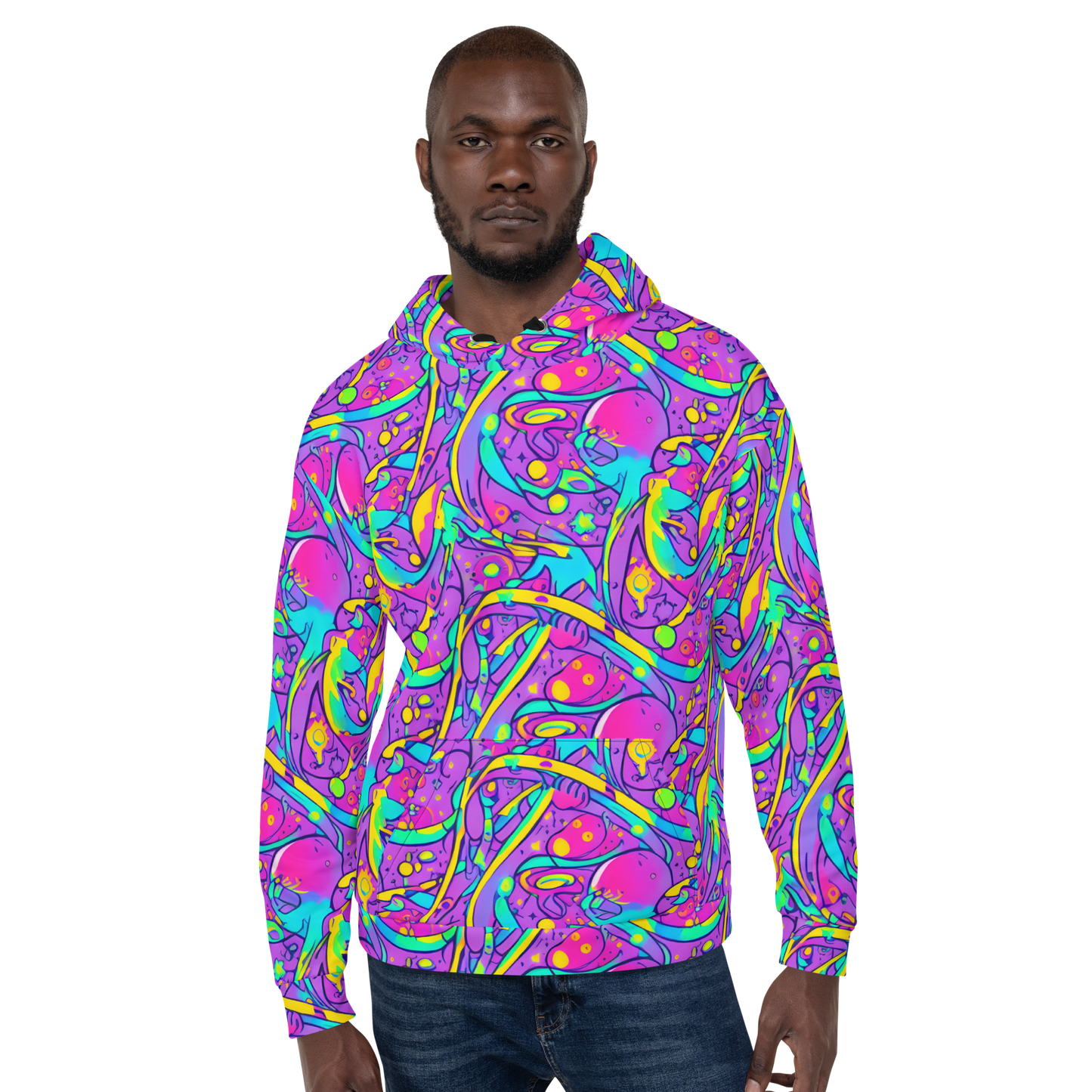 Hoodie - Neon Galaxy Whirl