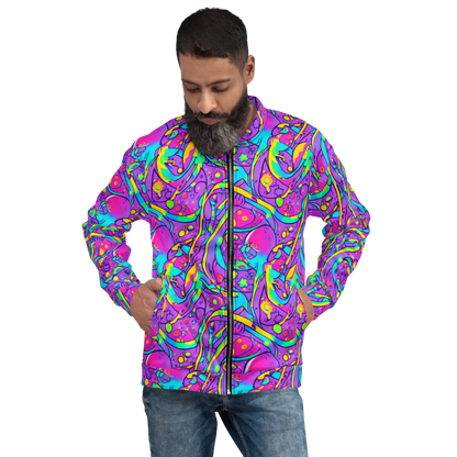 Bomber Jacket - Neon Galaxy Whirl