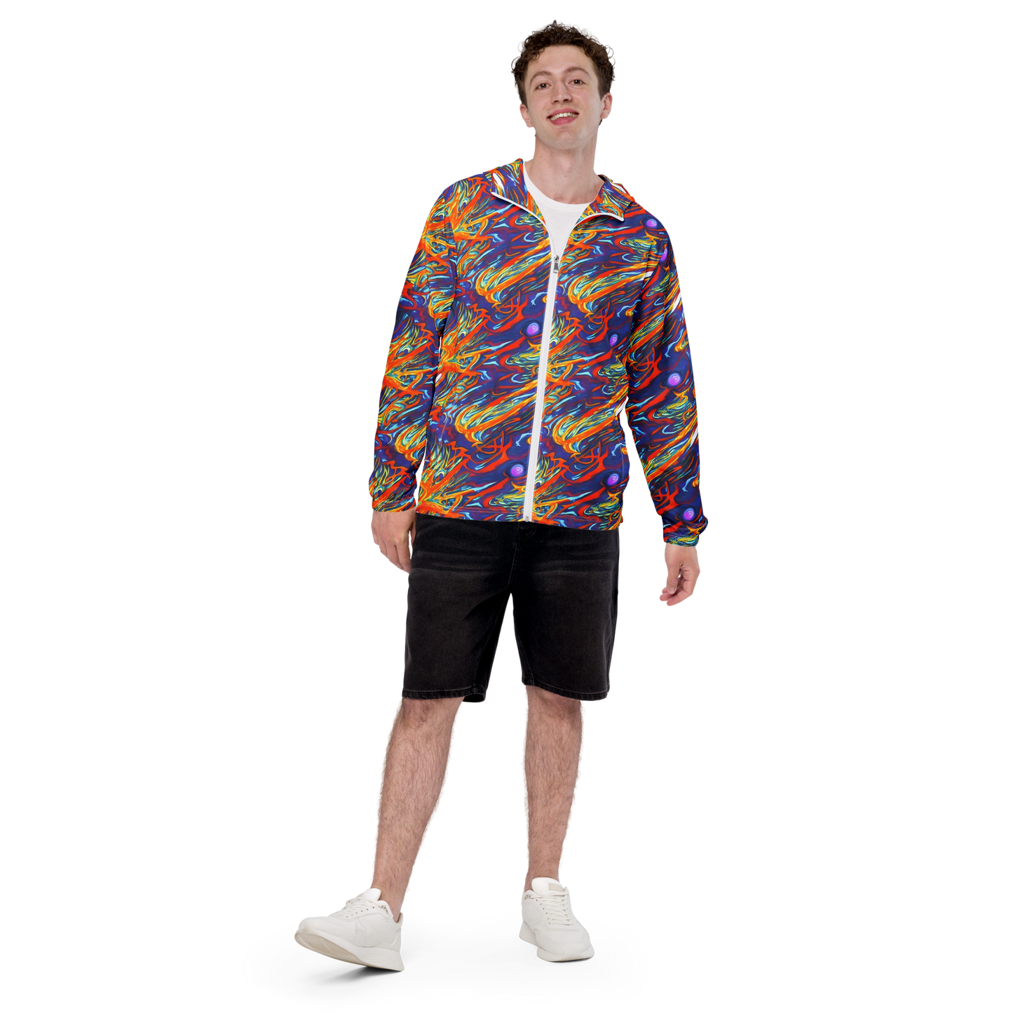 Men's Windbreaker - Galactic Ember