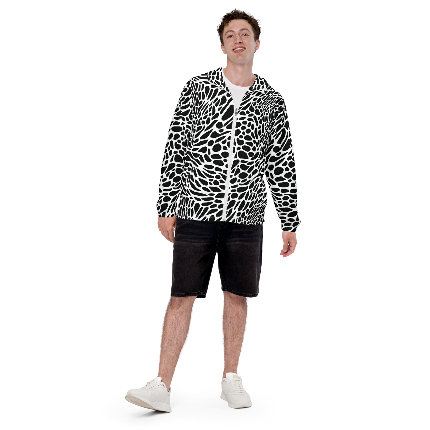 Men's Windbreaker - Monochrome Mystique