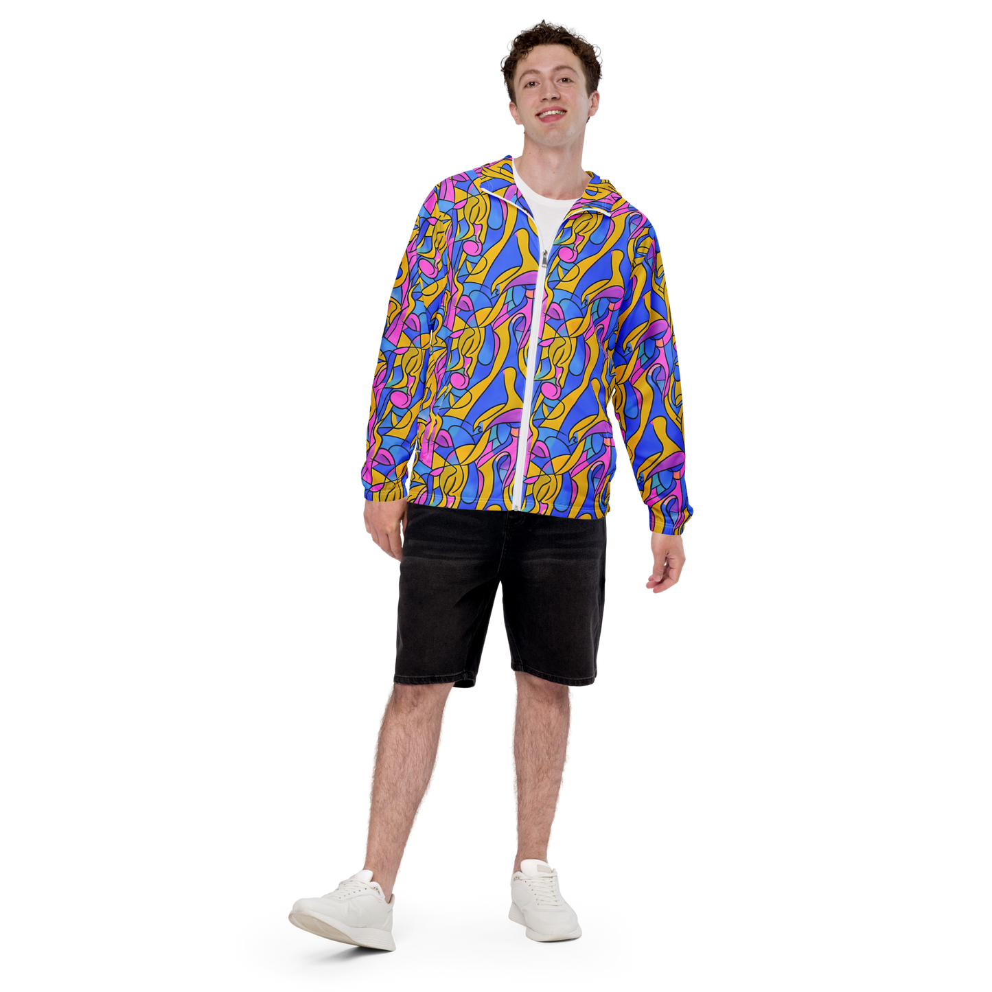 Men's Windbreaker - Cosmic Curves