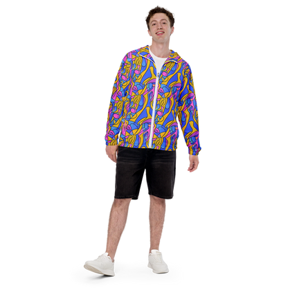 Men's Windbreaker - Cosmic Curves