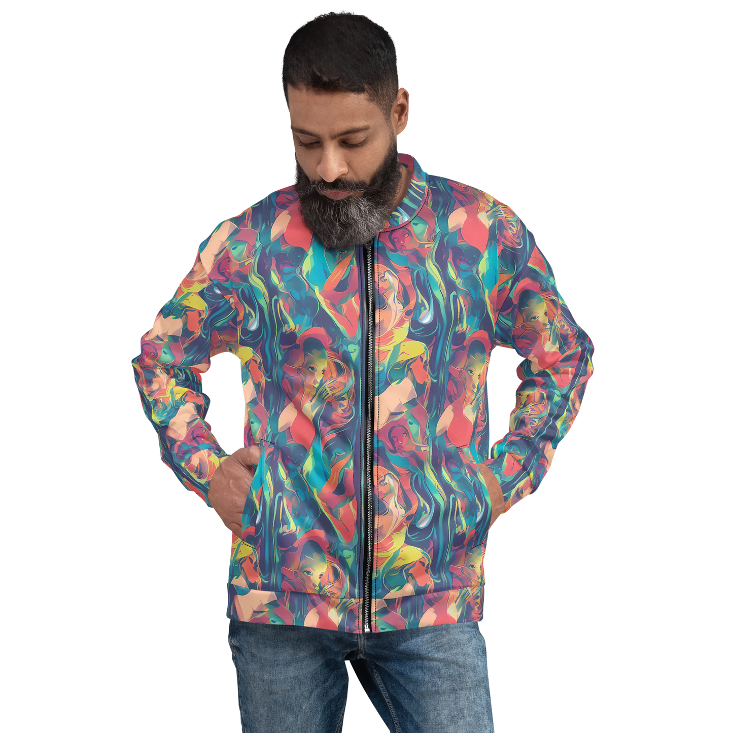 Bomber Jacket - Neon Aurora