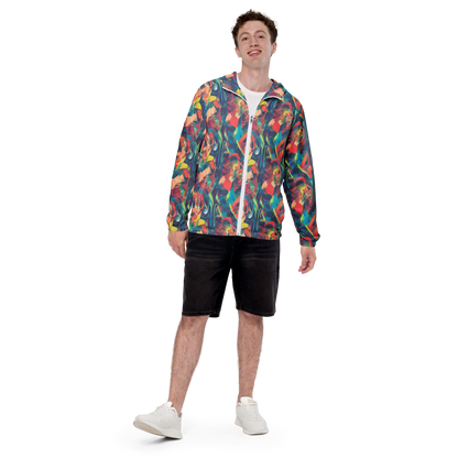 Men's Windbreaker - Neon Aurora