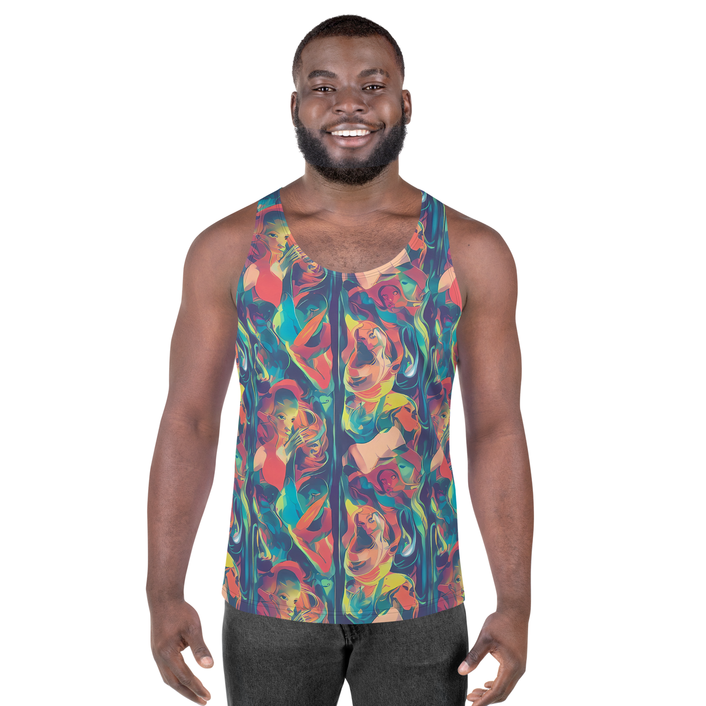 Men's Tank Top - Neon Aurora