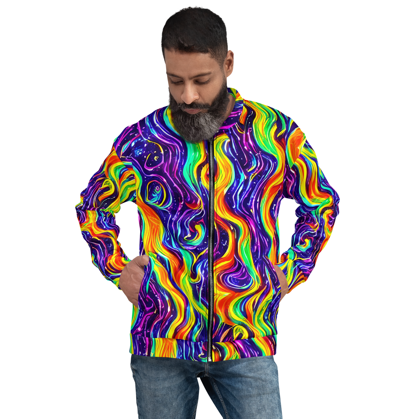 Bomber Jacket - Galactic Flames