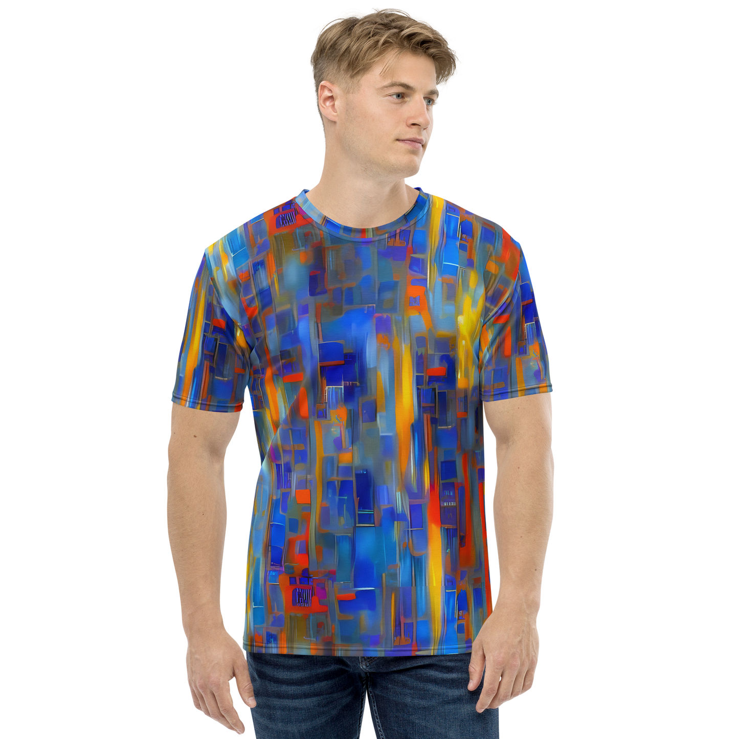 Men's Crew Neck T-Shirt - Neoplastique Flow