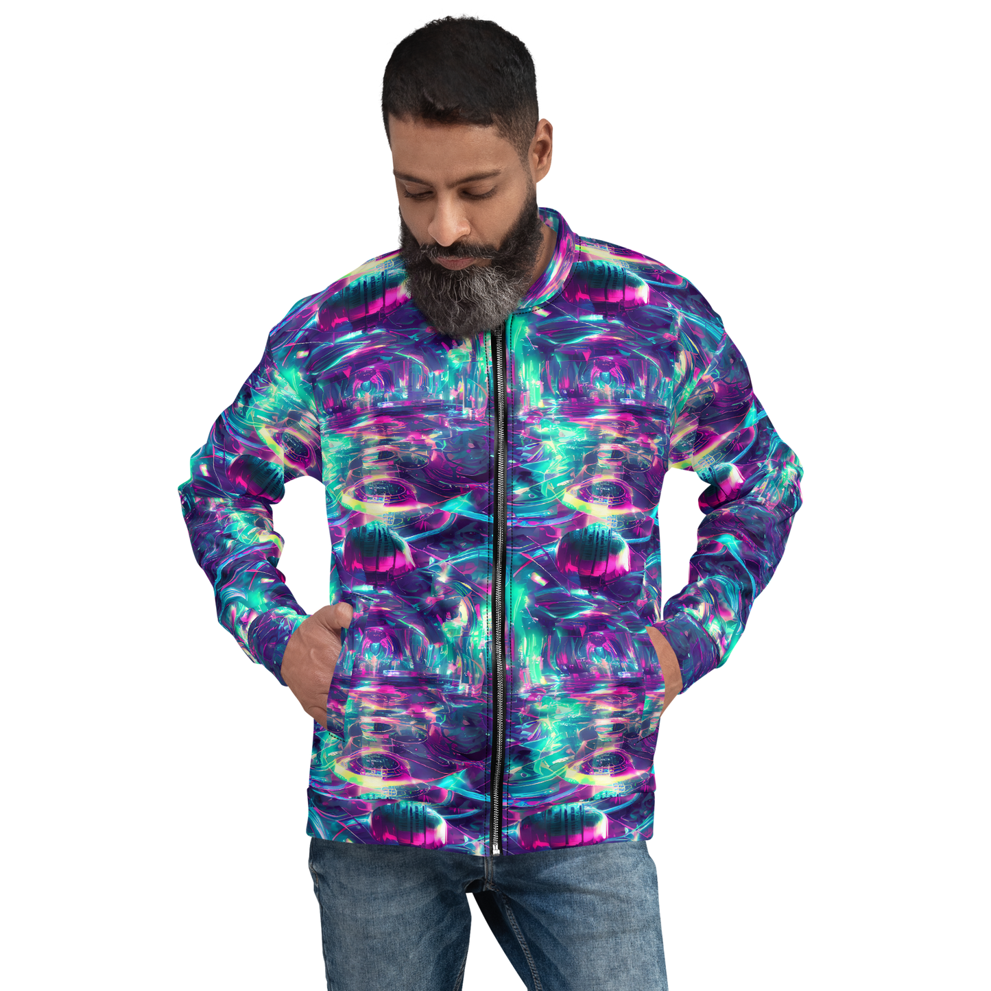 Bomber Jacket - Synthwave Surge