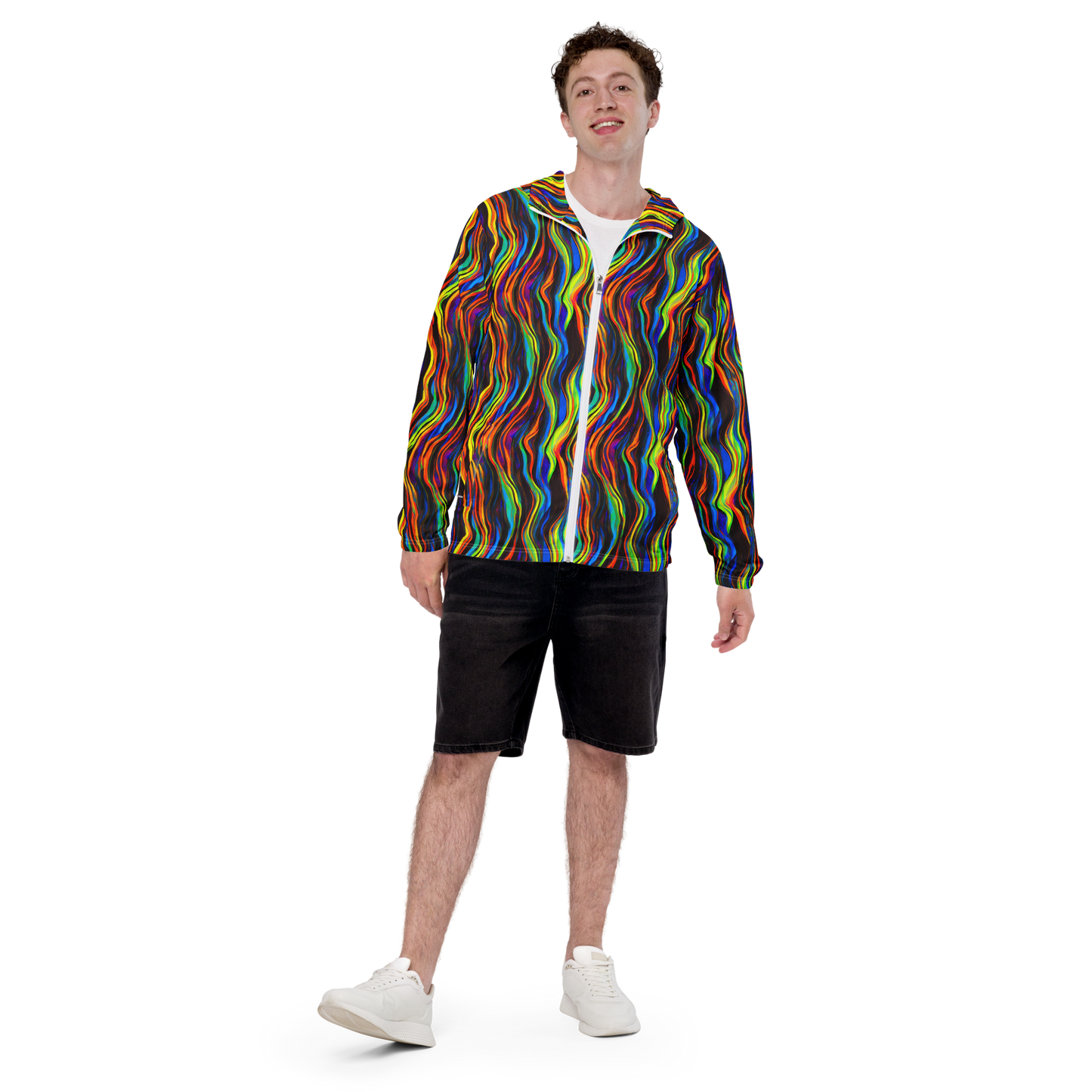 Men's Windbreaker - Celestial Waves