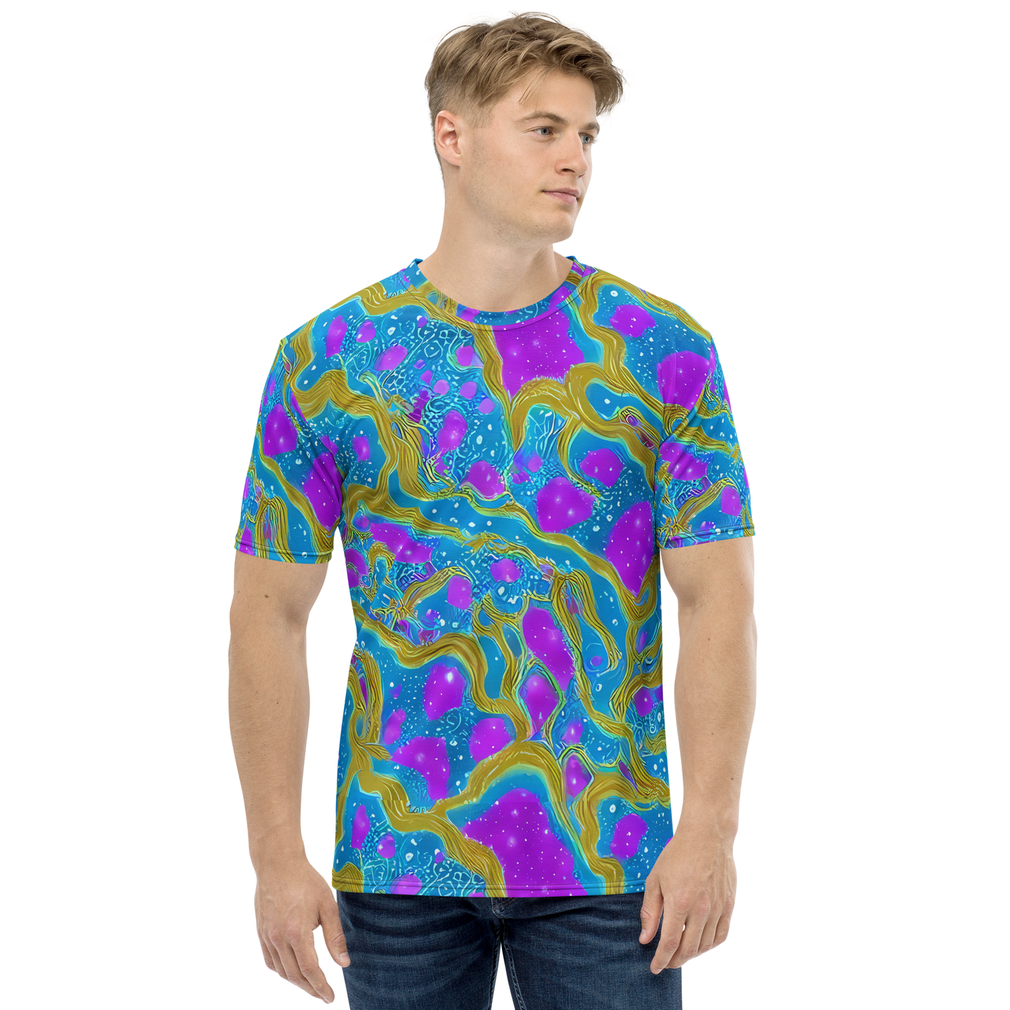 Men's Crew Neck T-Shirt - Mystic Waves