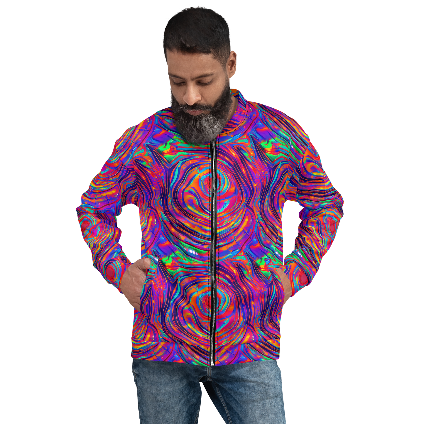 Bomber Jacket - Quantum Spiral